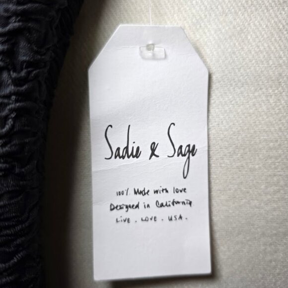 NWT Sadie & Sage Popcorn Maxi Dress w/ Slit Black S - Picture 9 of 12